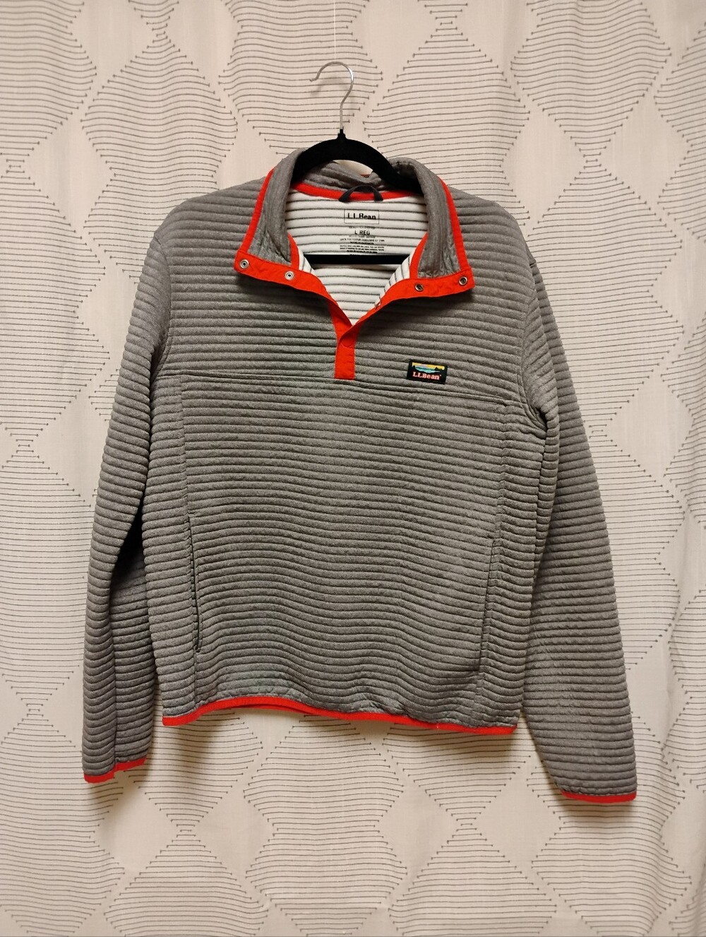 L.L. Bean Men's Airlight Pullover Textured Slightly Fitted Size Large Regular